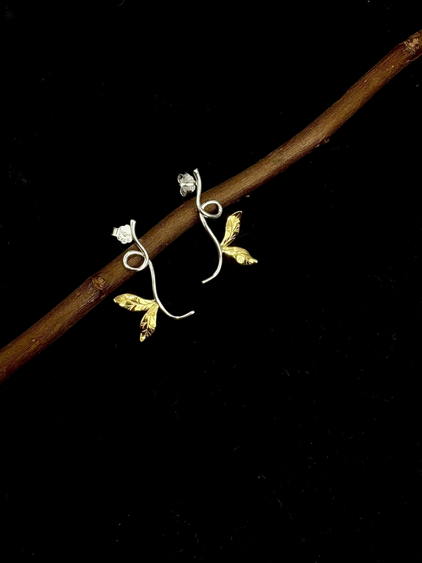 Leaf Silver Earrings